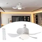 Ceiling Fan with Light with Remotes Control for Cloakrooms Bedroom Basement