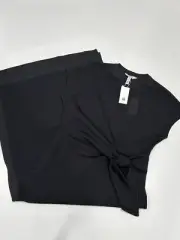 Spanx Air Essentials Maxi Tie Dress In Very Black Size Small NWT