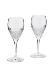 Vera Wang Wedgwood Diamond Mosaic Wine Crystal Glasses, Set of 2
