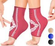 Ankle Compression Socks by SPARTHOS (Pair) Ð Plantar Fasciitis Sleeves with Arch