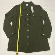 Chicos Women’s Elongated Ponte Jacket Primordial Forest Size 1P