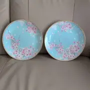 WEDGWOOD Spring Blossom 20cm(8")Plate Set of 2 Blue Bone China