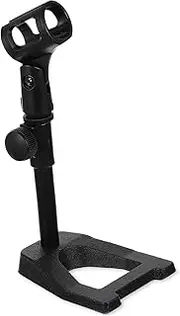 HAMPPLIES Microphone Stand Compact Desktop Mic Holder for Conference Rooms Churches and Live Streaming Strong Stability Vibration Reduction