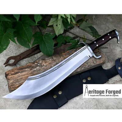 DAO MACHETE-16 inches Large Handmade hunting cleaver-tactical-combat-forged