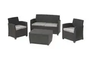 Keter Outdoor Furniture Lounge Set (Mia)-Graphite