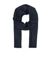 sequin embellished scarf One size Black