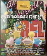 12PCS Bath Bomb Set Gift, Bubblegum Scent Fizzy Bombs Christmas Advent Calendar