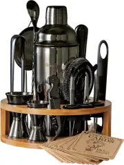 Bartender Kit - 15 Piece Set Including Cocktail Shaker and Bar Accessories, Perf