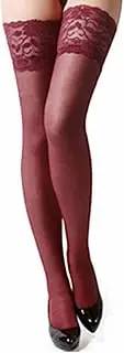 [Xfome Style] Women's Lace Top Sheer Thigh High Silk Stockings