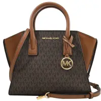 在飛比找momo購物網優惠-【Michael Kors】AVRIL 滿版MK LOGO吊