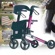 Foldable Aluminum Rolling Walker for All Terrain Rollator Walkers for Seniors