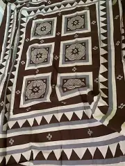 Handmade Thailand quilted patchwork throw + Pillow Cover set 88”x108" Brown