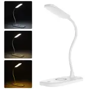 LED Desk Table Lamp Bedside Reading Light Touch Sensor w/ Wireless Phone Charger