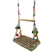 Hanging Bird Climbing Net and Swing Parrot Perch Toy Hammock