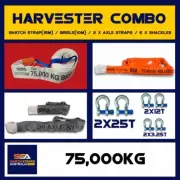 HARVESTER COMBO – 75Tonne or 75000kgs 15 Meters Snatch Strap - AUSTRALIAN MADE