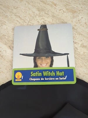 Black Satin Witch Hat