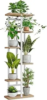 Plant Stand Indoor, 6 Tier Metal Plant Shelf, White Plant Holder, Large Plant Rack for Mutiple Plants Pots, For Patio, Garden Corner, Balcony, Living Room (White-6 Tier)