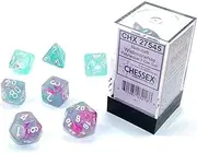 Chessex Polyhedral Dice Set: Nebula Luminary - Wisteria w/White (7) Mixed