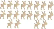 ABOOFAN 20 Pcs Wooden Hanging Xmas Tree Hanging Tag Wooden Shower Hanging Wooden Reindeer Wooden Hooks for Hanging Baby Decor Wooden Tags Wood Tag Fitness Christmas Toy Bamboo