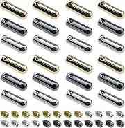 [VGOL] 24 Sets Metal Aglets Shoelace Tips with Screws Shoelace Head and Cords End Metal Aglet Replacement Tips for Sneakers Hoodies Bungee Cords Laces 3 Assorted Colors