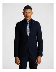 [yd.] Invictus Stretch Wool Blend Suit Jacket in Dark Blue