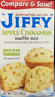 1 Box Jiffy APPLE CINNAMON MUFFIN Mix 7 Oz Baking - FREE SHIPPING