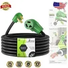 Flexible 50 Feet 30 Amp NEMA 10-30 Dryer Extension Cord - PVC Jacket Protection