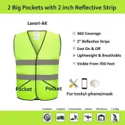 Reflective Fluorescent Yellow High Visibility Safety Vest ANSI - Adult One-Size