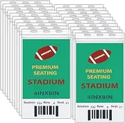 Patelai 200 Pcs 4 x 8 Inch Plastic Badge Holder Bulk Clear Vinyl ID Protector Sleeves Card Ticket Credential Badge Sleeves Vertical Waterproof Badge Holder Name Tag Holder for Sporting Events