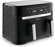 [Moulinex] Friteuse sans huile, Capacité 8,3 L, Jusqu'à 8 personnes, 7 programmes automatiques, Ecran tactile digital, Économie d'énergie, Air Fryer, Application dédiée, Easy Fry Dual EZ901820
