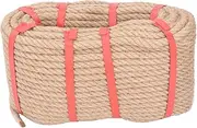 50M Length Jute Twine, Durabl Multi Strand Jute String Rope, Fiber Decoration Hemp Twine String, DIY Handcraft Accessory Home Decoration for Artworks, Gardening, Bundling, Camping (12mm)