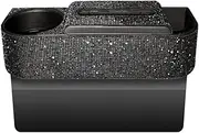 BWPEXZ 1pcs Car Tissue Storage Box with Cup Holder Multi-Function Rhinestone Tissue Storage Box Universal Auto Organizer Accessories(Black Diamond)