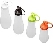 Mikinona Food Grade Sauce Containers Squeeze Bottles for Kitchen Condiment Dispensers Easy Clean Design