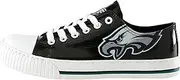 FOCO Women's NFL Team Logo Metallic Ladies Fashion Low Top Canvas Sneakers Shoes