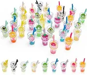 30 Pcs Miniature Food Drinks 1:12 Miniature Drink Juice Mini House Drink Accessories Bar Decor DIY Craft