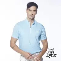 在飛比找momo購物網優惠-【Lynx Golf】男款吸汗速乾涼感Mesh洞洞布異材質剪