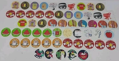 Huge Lot of 57 Trader Joe's Stickers Scratch and Sniff Some Very Old, Holiday