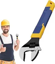 Wide Adjustable Wrench | Adjustable Wide Plumbing Wrench,Large Bathroom Spanner Tool with Non-Slip Grip for Motorcycle Maintenance