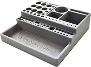 Fly Tying Station - Fly Tying Tool Kit | Flly Tyinng Desktop Storage, High Density Station, Thread Hook Container, Portable Tackle Box, Multi-Grid Design Compact Holder for Desk