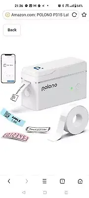 Label Maker Machine with Tape, Portable Bluetooth Label Printer for...