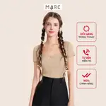 MARC FASHION 短袖方領 T 恤配胸弓 - 快速111123