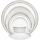 Noritake Dinnerware Set 5-Pcs Bone China Dishwasher Safe White (Service for 1)