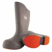 Men's Rubber Work Boots Composite Toe Waterproof Insulated Gray Size 8