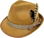 [STARTIST] Male Homburg Hat Classic Jazz Cap for Party Traveling Festival Working Autumn
