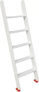 Bedroom Bunk Bed Ladder Only, 3/4/ 5 Step Ladder, Wooden Hook-on Floor Standing Ladder, RV Bunk Ladders for Travel Trailers, White