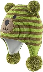 [Muryobao] Toddler Kids Winter Warm Fleece Lined Beanie Knit Hat with Ear Flaps for Baby Girls Boys