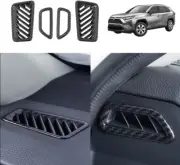 Carbon Fiber Print Dash Board Front Air Vent Outlet Trim Cover Fits 19-24 RAV4 (for: Toyota)