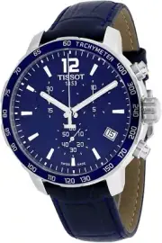 Tissot T-Sport Quickster Men's Watch 42mm Black Leather Chrono T0954171604700