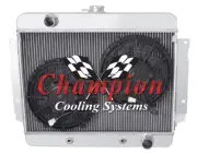RC Champion 3 Row Radiator W/ 2 12" Fans for 1969 1970 Chevrolet Impala #CC345 (for: Chevrolet)