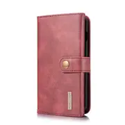 For Galaxy S10 Plus Triple Fold Crazy Horse Texture Magnetic Horizontal Flip Leather Case with Holder & Card Slots & Wallet(Red)